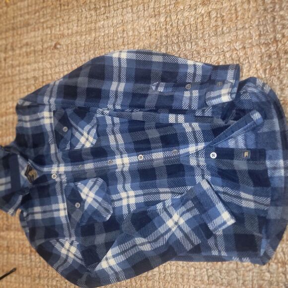 Freedom Foundry Men's Blue Plaid Flannel Long Sleeve Button Up Shirt M - Picture 2 of 15